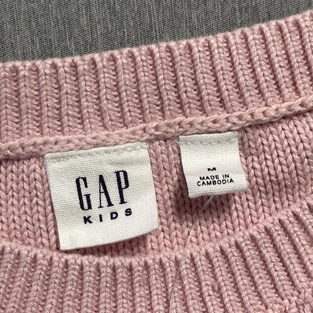 NEW Gap Girls‎ Sweater Dress M 8-9 Pink Cable Knit Long Sleeve Preppy Winter